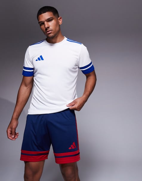 adidas pantalones cortos de fútbol Squadra25 en azul marino y blanco - view 1