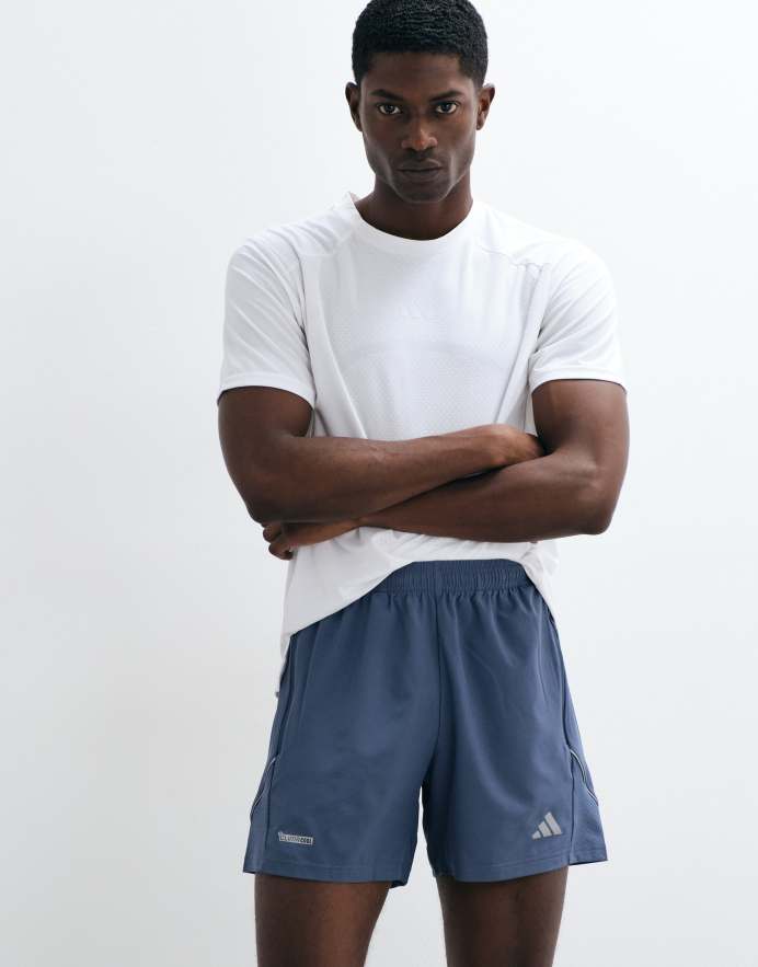 adidas pantalones cortos técnicos de entrenamiento en azul marino