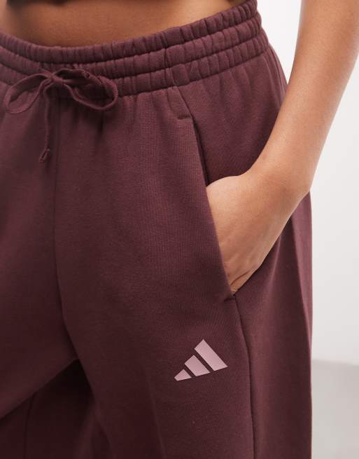 adidas pantaloni sportivi Training Three Stripes Studios bordeaux, 3 di 5