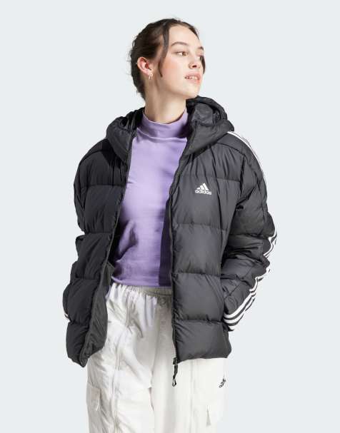 adidas - Parka met capuchon met bont in zwart - view 1