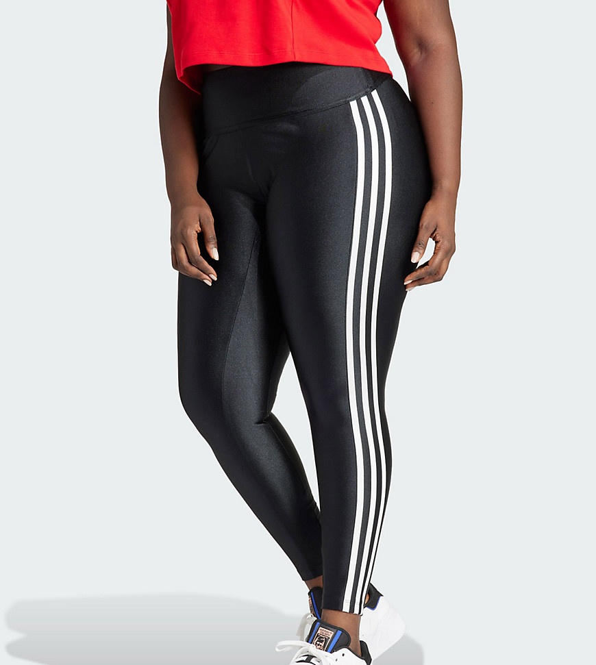 adidas Perforamnce Plus 3-stripes leggings in black