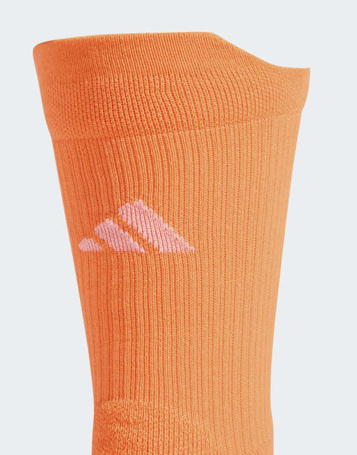 adidas Performance – 1 Paar gepolsterte Tennis-Crew-Socken in Lucid Orange / Weiß, 2 von 3