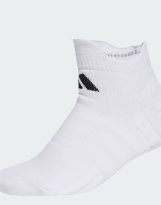 adidas Performance - 1 Paar gepolsterte Tennis-Crew-Socken in Weiß/Schwarz mit niedrigem Schnitt