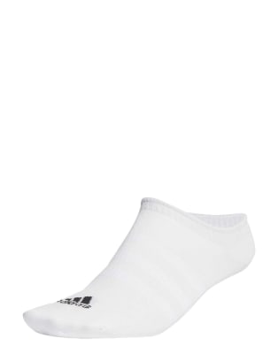 adidas Performance - 3 Paar dünne, leichte Füßlinge in Weiß / Schwarz
