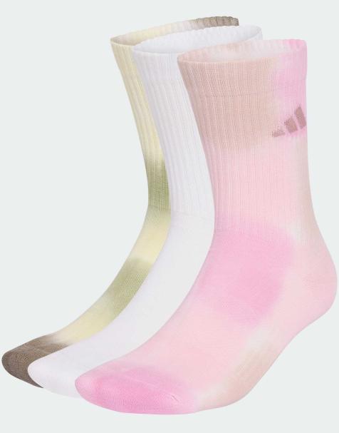 adidas performance - 3 paia di calzini tie-dye multicolore/bianco/doppio - view 1