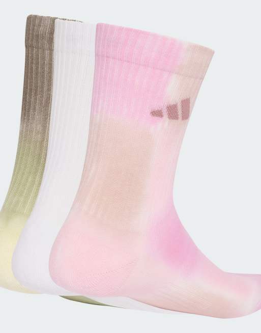 adidas performance - 3 paia di calzini tie-dye multicolore/bianco/doppio, 2 di 3