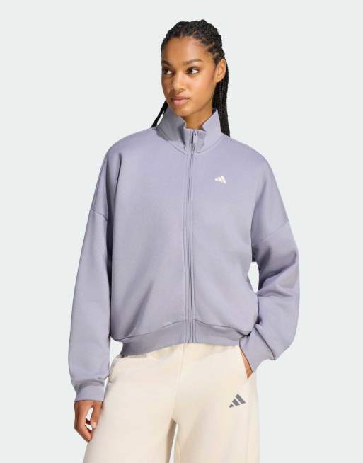 adidas performance 3-Streifen Studio Tracktop in Schiefergrau, 2 von 4