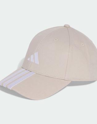adidas performance adidas performance 3-stripes new logo baseball cap in beige / white-Neutral