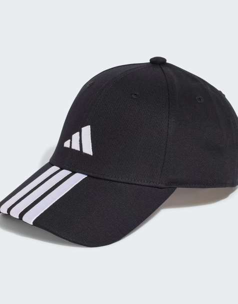 adidas performance 3-stripes new logo baseball cap in black / white - view 1
