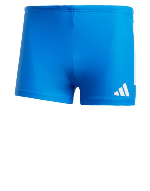 adidas performance 3-stripes swim boxers 2-inch in bright royal