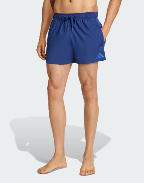 adidas performance 3-stripes swim shorts 3-inch in dark blue