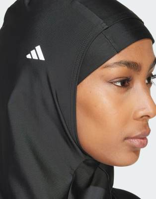 adidas Performance 3.5 stripes swim modest headscarf in black