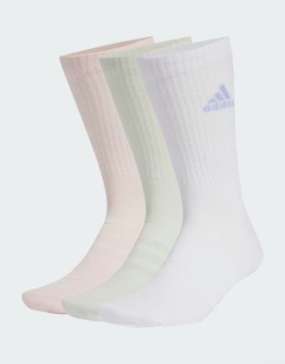 adidas Performance - 3er-Pack gepolsterte Crew-Socken in Weiß