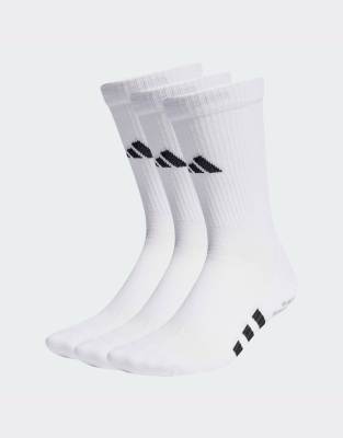 adidas Performance - 3er-Pack gepolsterte, griffige Socken in Weiß