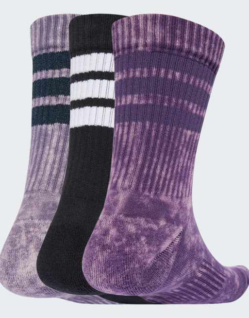 adidas Performance – 3er-Pack stonewashed Crew-Socken in Aurora Plum / Preloved Violet, 3 von 3