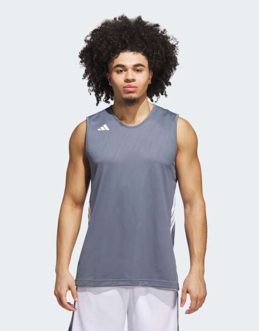 adidas Performance - 3G Speed Aeroready - Maglia da basket double-face color onice team / bianca