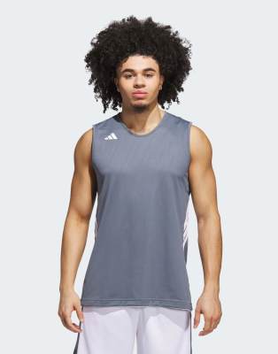 adidas Performance - 3G Speed - Aeroready - Maillot de basketball réversible - Onix/blanc-Noir