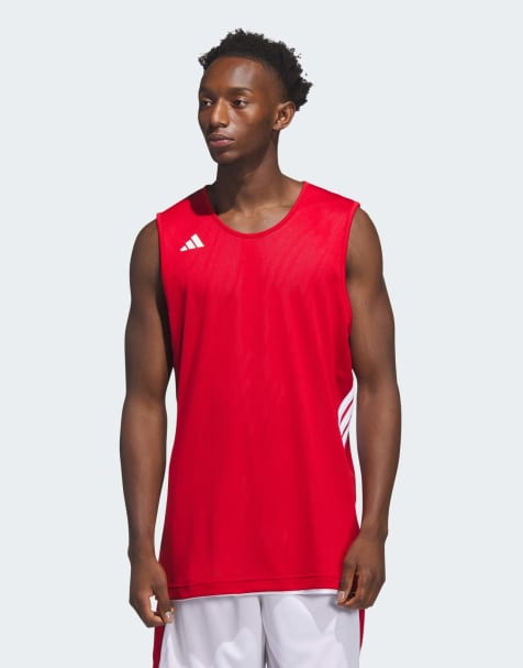 adidas performance 3g speed reversible basketball aeroready jersey in team power red / white
