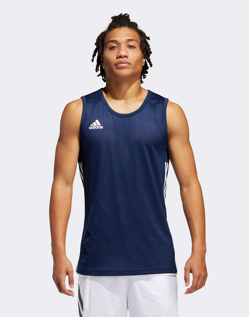 adidas Performance 3G speed reversible jersey in blue