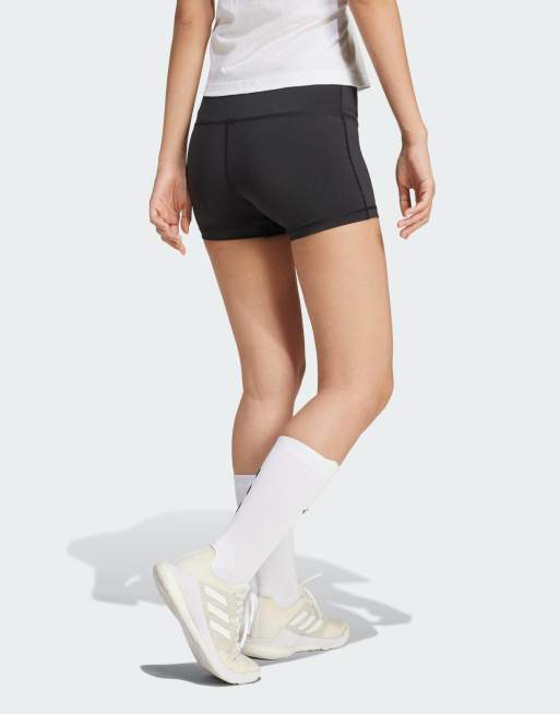 adidas performance 4 inch shorts in black / white, 2 of 4