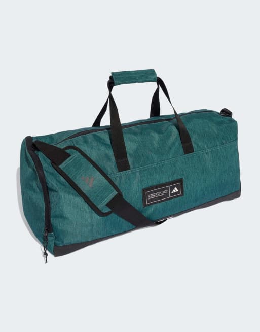 adidas Performance – 4ATHLTS – Mittelgroße Reisetasche in Preloved-Petrol/Aurora Ivy/Wollweiß