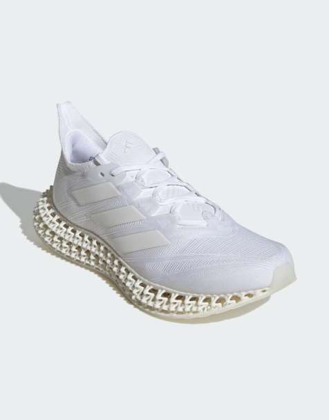 adidas performance 4dfwd 4 running shoes in cloud white / cloud white / co - view 1
