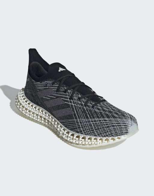 adidas Performance - 4DFWD x Strung - Scarpe da corsa nero core / grigio cinque / bianco nuvola