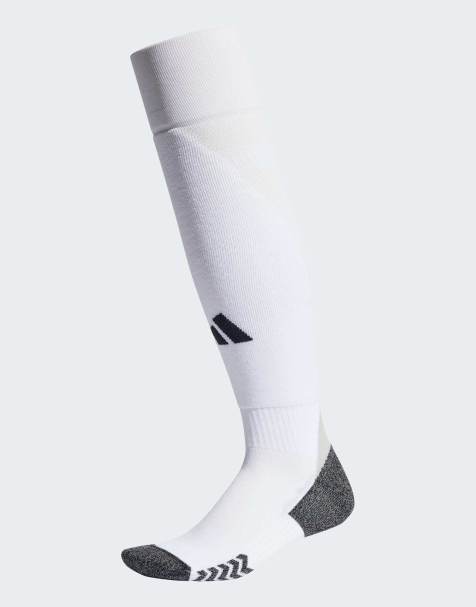adidas performance Adi 24 aeroready football knee socks in white / grey two / black - view 1