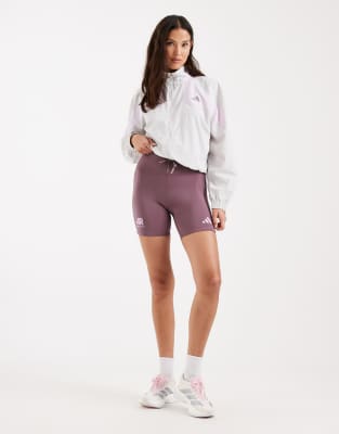 adidas Performance - Adi365 adidas - Kurze Lauf-Leggings in Shadow Fig-Lila