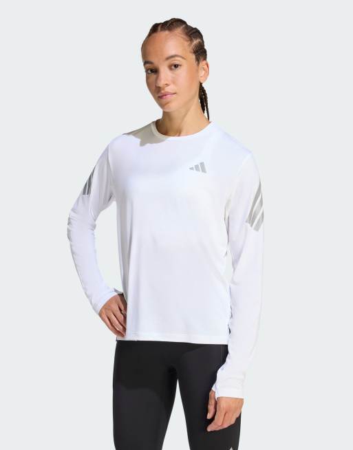 adidas performance – Adi365 Climacool – Biała koszula z długimi rękawami