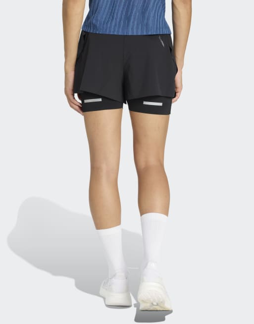 adidas Performance – Adi365 Climacool+ – Czarne szorty 2 w 1 z 4 kieszeniami, 2 z 4
