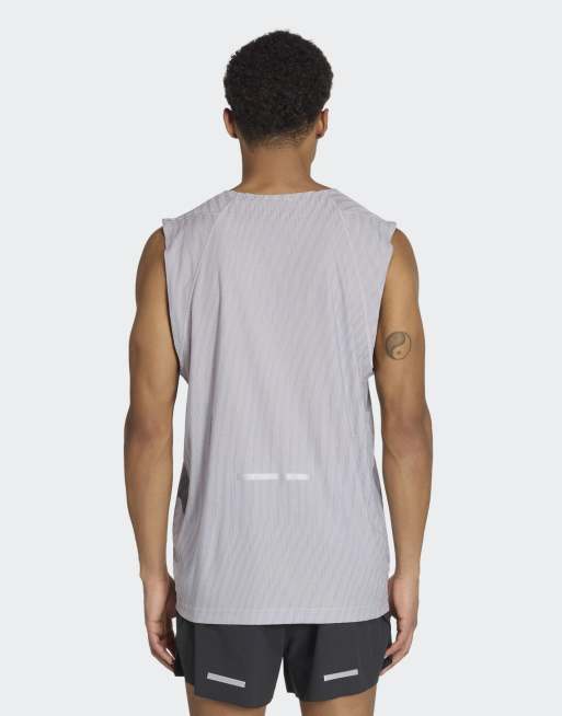 adidas Performance Adi365 climacool+ engineered tank in grey, 4 of 4