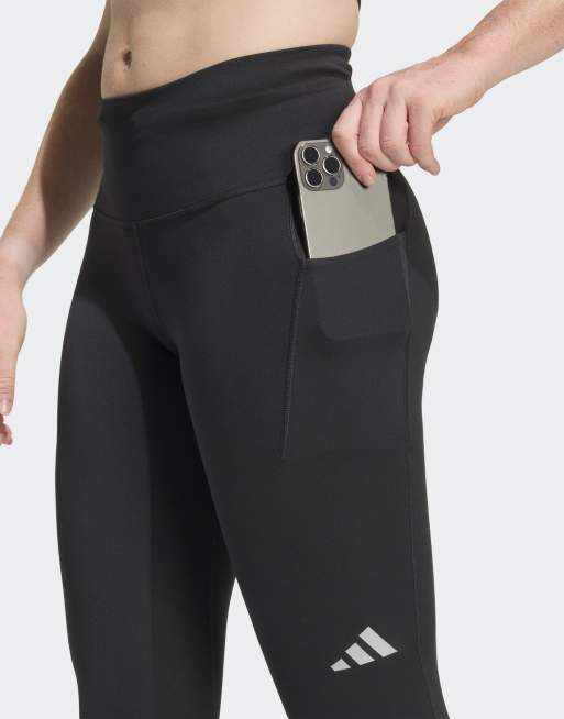 adidas Performance – Adi365 Climacool – Lange Lauf-Leggings in Schwarz mit den 3 Streifen, 4 von 4