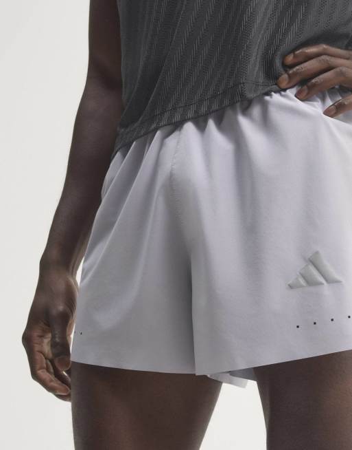 adidas Performance adi365 Climacool+ pantalones cortos de 2 bolsillos en gris claro, 4 de 4