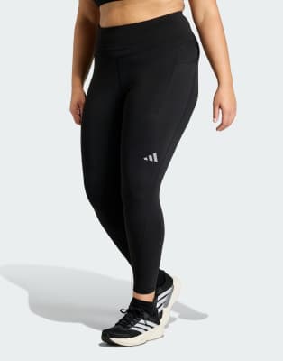 adidas Performance - Adi365 Climacool Running - 7/8-Plus-Size-Leggings in Schwarz