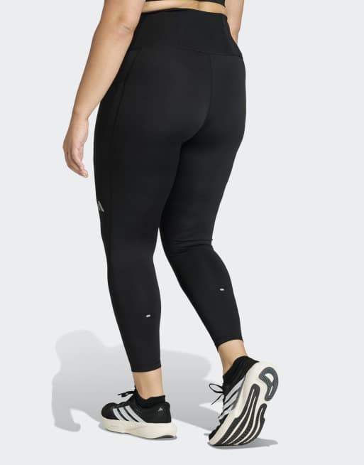adidas Performance - Adi365 Climacool - Sorte 7/8-løbeleggings i plus size, 4 af 4