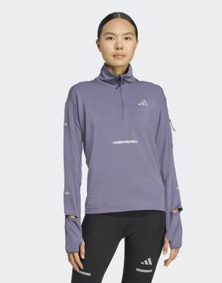 adidas Performance - Adi365 Climawarm+ - Laufoberteil in Preloved Violet mit kurzem Reißverschluss-Lila