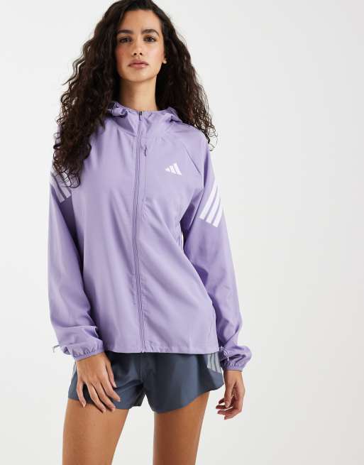 adidas performance adi365 ikonisk löparjacka i lila, 2 av 4