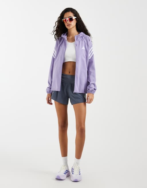 adidas performance adi365 ikonisk löparjacka i lila, 3 av 4
