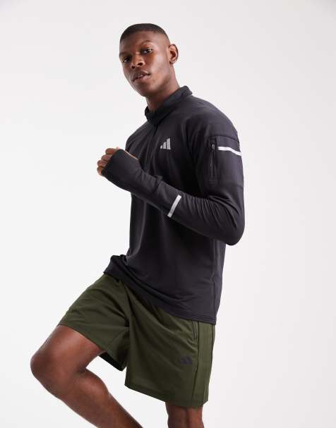 adidas performance Adi365 running climawarm+ half-zip in black