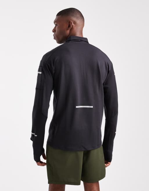 adidas Performance - Adi365 Running Climawarm+ - Sort træningstrøje med halv lynlås, 5 af 5