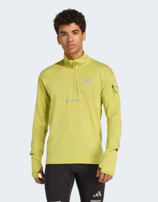 Adi365 Running Climawarm+ - T-shirt  col zipp - Citron dlav - Adidas Performance - Modalova