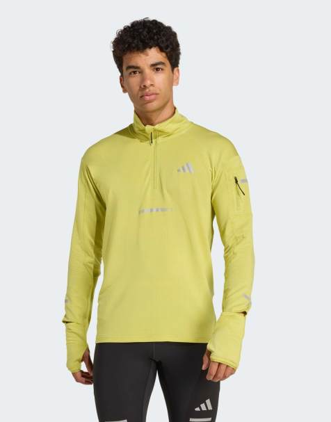 adidas Performance - Adi365 Running Climawarm+ - T-shirt à col zippé - Citron vert délavé - view 1