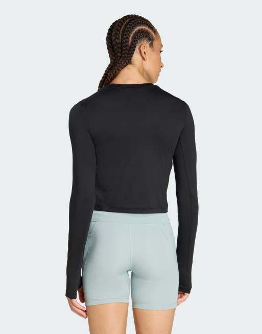 adidas performance - Adi365 Running Essentials - Camicia a maniche lunghe nera, 3 di 4
