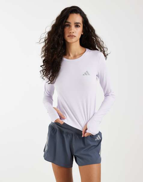 adidas Performance – Adi365 Running Essentials – Ljuslila skjorta med långa ärmar - view 1