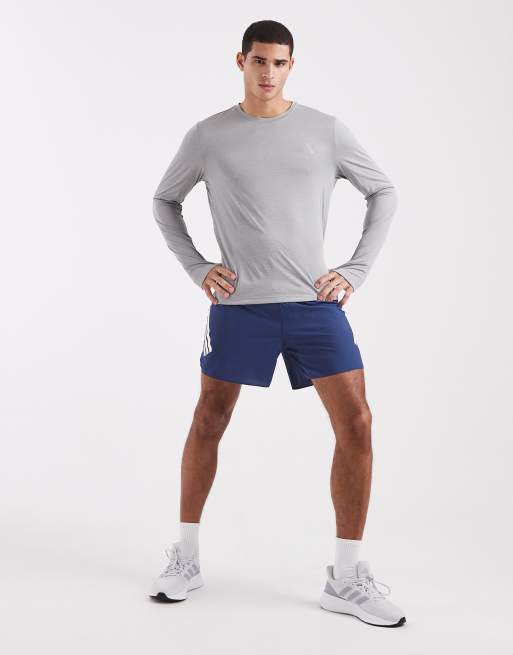 adidas performance Adi365 running essentials longsleeve top in medium grey, 3 of 5
