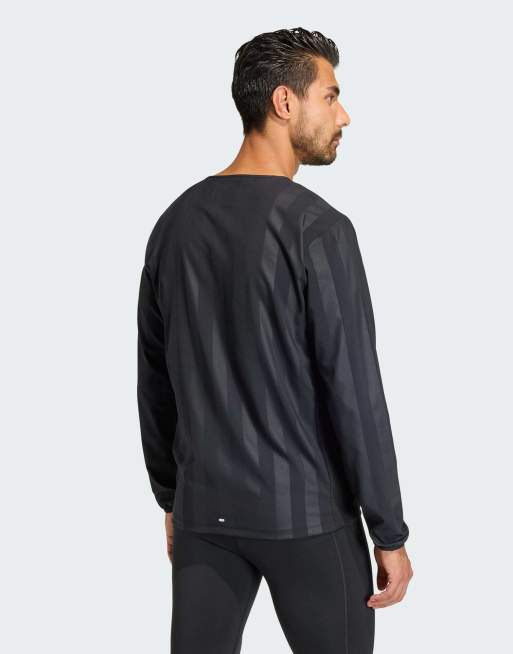 adidas performance Adi365 seasonal mens running crew sweatshirt in black, 2 of 5