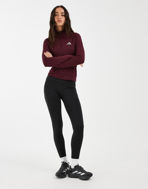 adidas performance Adi365 seizoensgebonden dames hardloopjack in bordeauxrood, 2 van 4