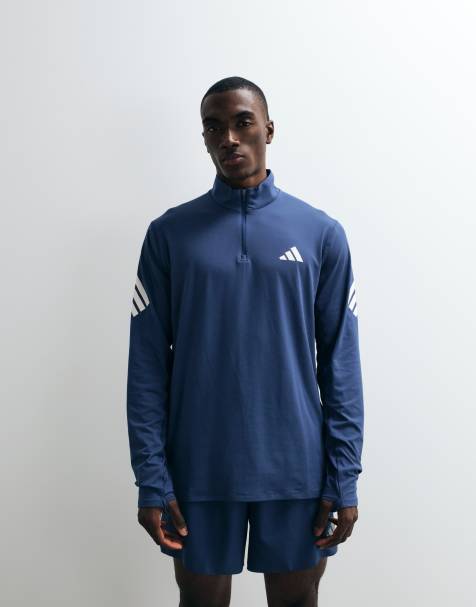 adidas Performance – Adi365 – Top z zamkiem pod szyją w kolorze indygo i białym - view 1