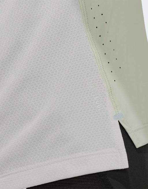 adidas performance Adi365breeze hardloop-T-shirt in halogroen/grijs, 3 van 4